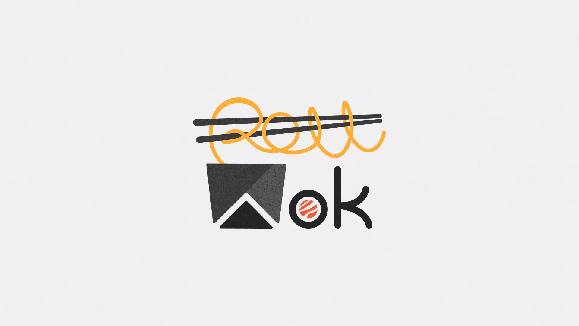 Разработка логотипа суши-бара «Roll Wok Club» в Алексеевке